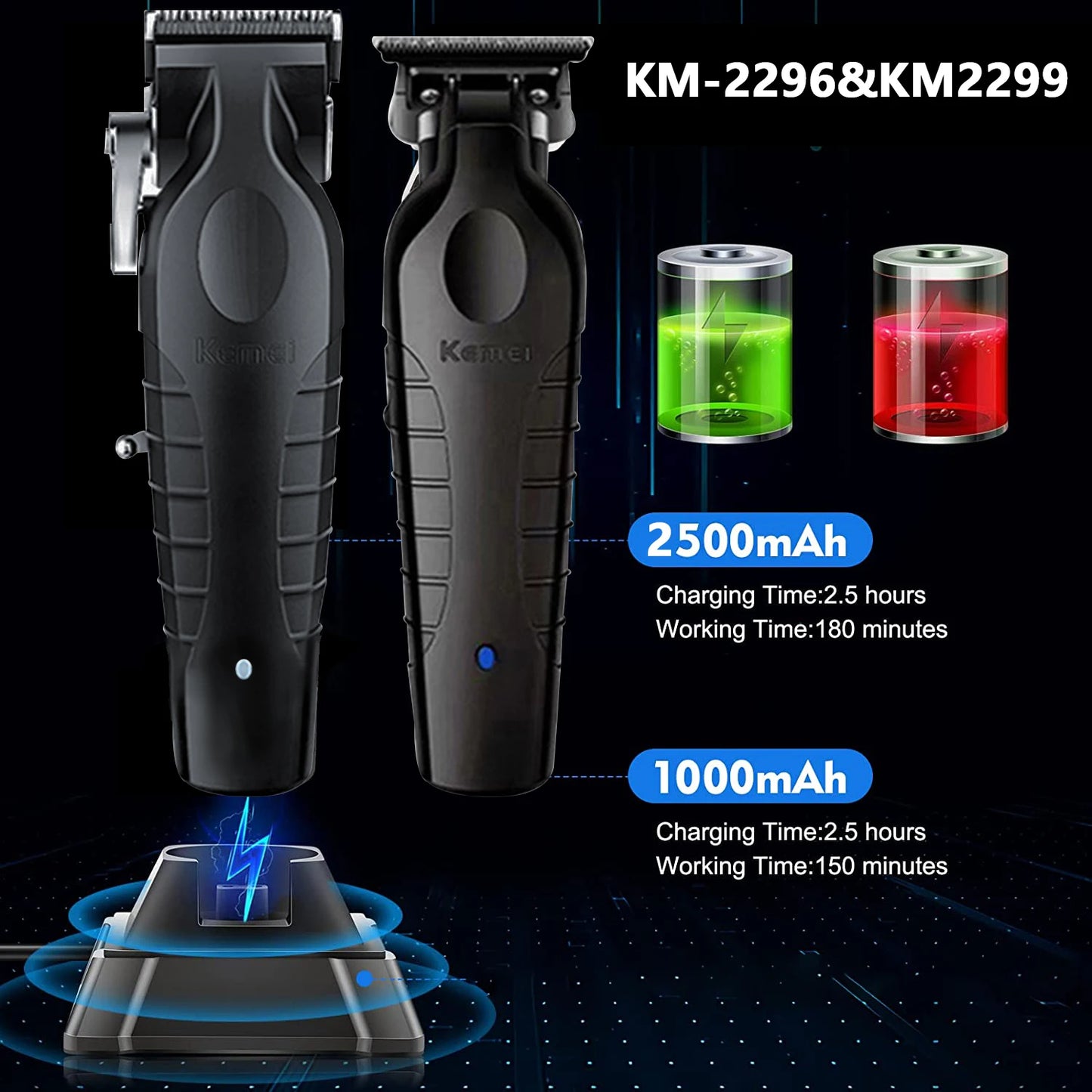 Kemei KM-2296 KM-2299 KM-1102 Professional Hair Clipper Kit Electric