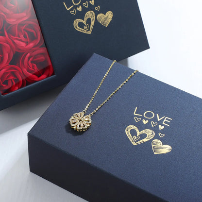 Rose Charm Duo Necklaces Gift Set