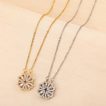 Rose Charm Duo Necklaces Gift Set